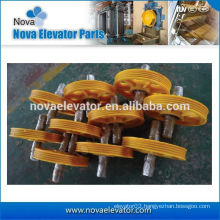 Elevator Nylon Deflector Sheave, Counterweight Frame Sheave, wire rope sheaves pulley